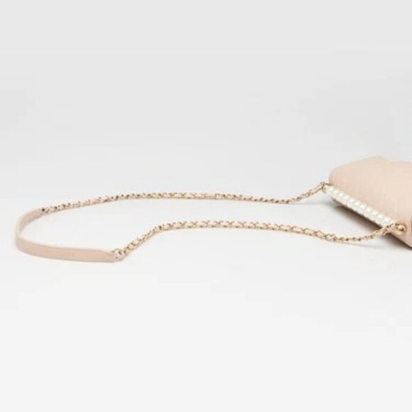 Chanel Pink Quilted Lambskin Leather Small Chic Pearls Flap Bag - Picture 6 of 10
